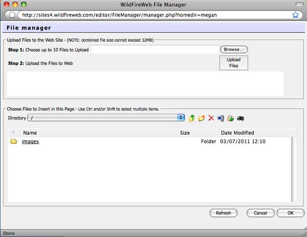 File manager screenshot